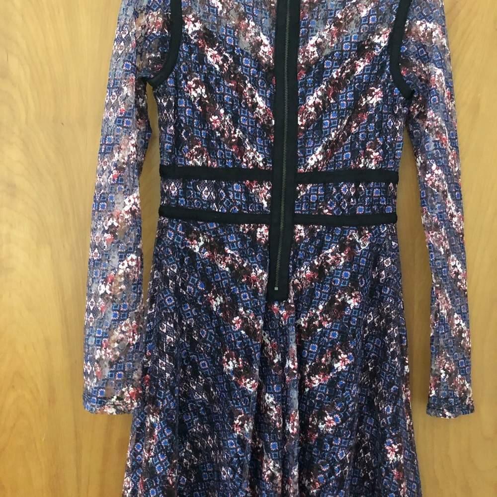 Long sleeve flowered dress